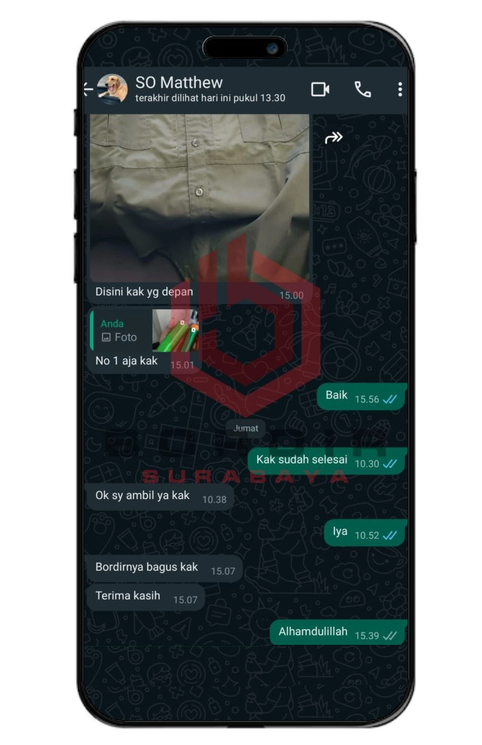 testimoni wa jasa konveksi surabaya