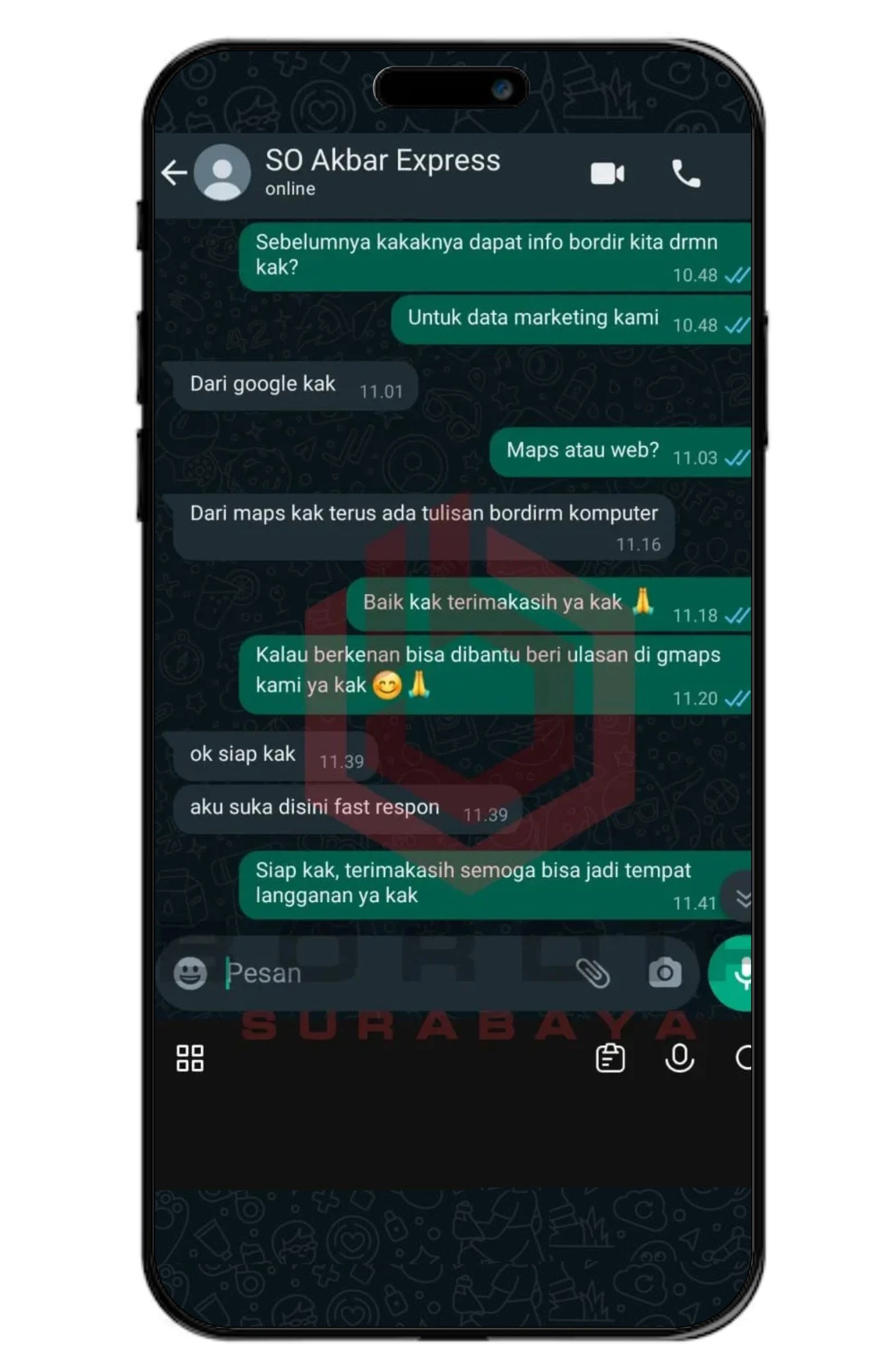 testimoni wa jasa bordir surabaya