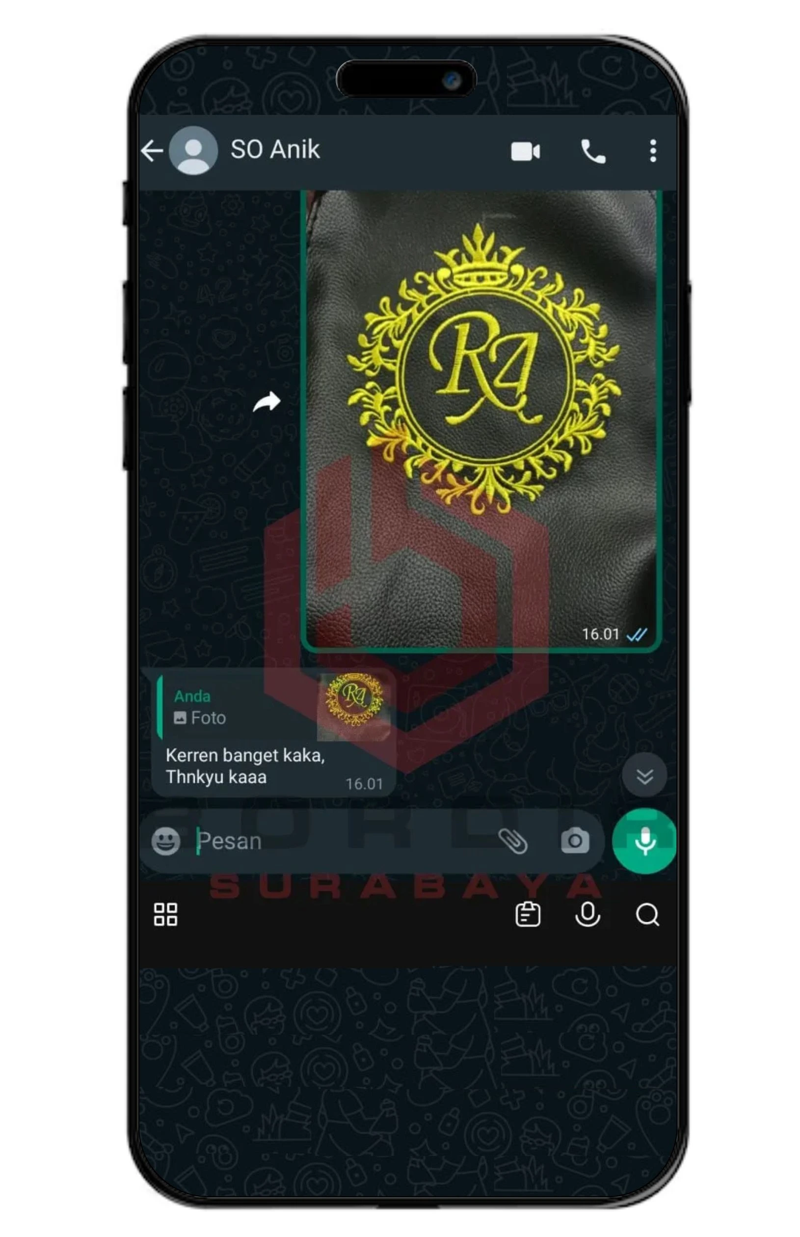 testimoni wa jasa bordir seragam